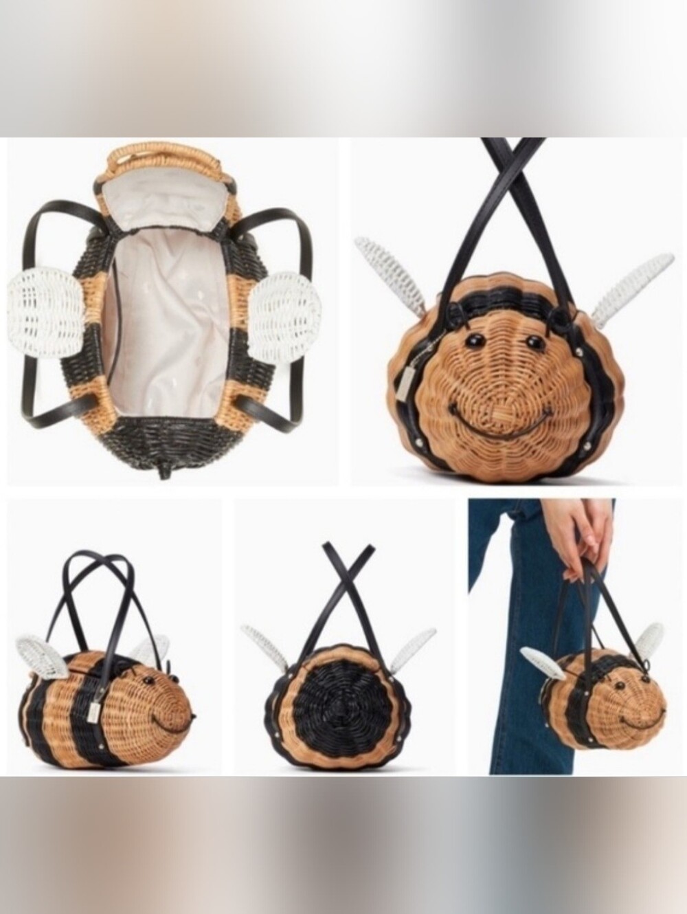 Kate Spade Bumblebee Wicker Bag NWT